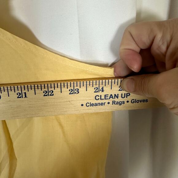 J.‎ Crew Rosalie Cotton Viole Top Yellow Women XXL Smocked Chic Feminine Minimal - Picture 5 of 8